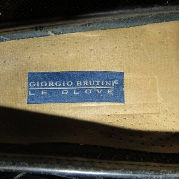 Giorgio Brutini Le Glove Black Kiltie Italian Leather Loafer Oxford Driving Shoe - Picture 5 of 11